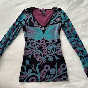 Custo Barcelona studded long sleeve top